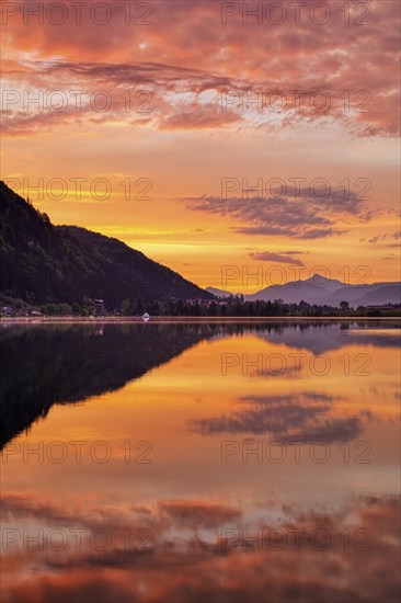 Sunrise, Walchsee, Tyrol, Austria, Europe