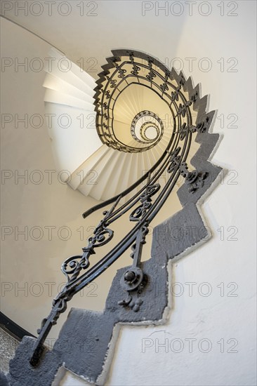 Staircase in old building, Hamburg, Germany, Europe