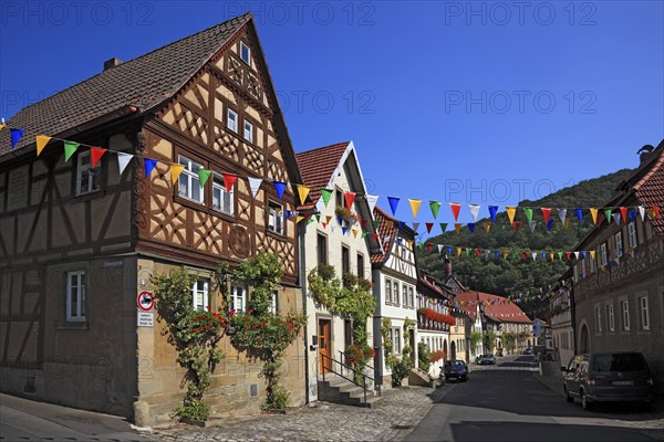 Old Town Lane in Zeil am Main, Hassberge district, Lower Franconia, Bavaria, Germany, Europe