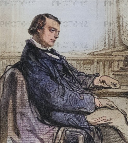 Theodore de Banville, 1823-1891, French writer and poet. From the book The Masterpiece Library of Short Stories, French Volume 4, Historical, digitally restored reproduction from a 19th century original, Record date not stated