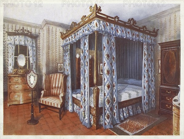 Furniture at the turn of the century 1900, A heppelwhite bedroom. (1910, 1911), A heppelwhite bedroom. (1910, 1911) .jpg