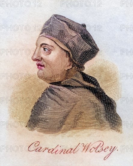 Thomas Wolsey, c1475-1530, English cardinal and statesman From the book Crabbs Historical Dictionary, published 1825, Historical, digitally restored reproduction from a 19th century original, Record date not stated