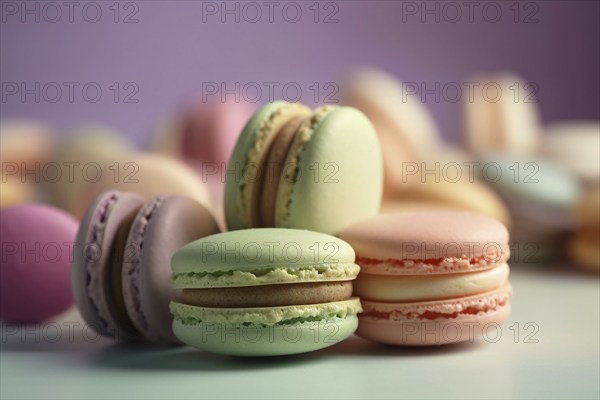 French Macaron sweets. KI generiert, generiert AI generated