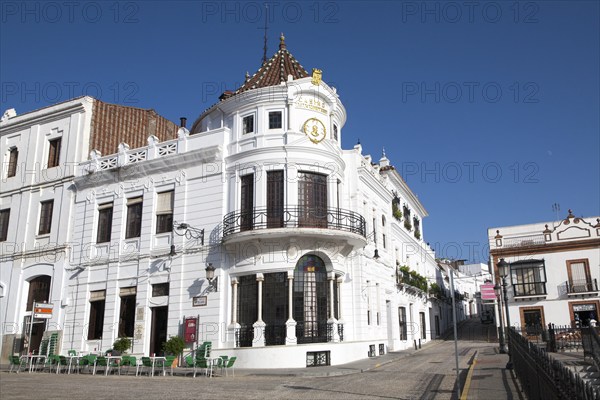 Historic Casino Arias Montano building in the town of Aracena, Sierra de Aracena, Huelva province, Spain, Europe