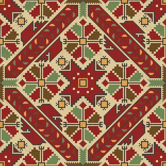 Traditional Bulgarian embroidery vector pattern