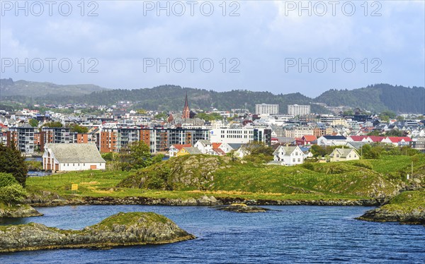 Harbour in HAUGESUND, North Sea in Rogaland County, Åkrafjord, Norway, Europe