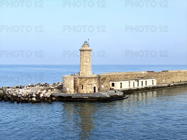 Harbour entrance, Livorno, Florence, pier head, lighthouse, Florence, Italy, Europe