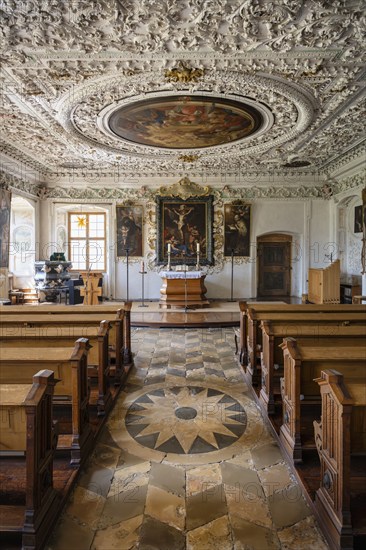 Summer refectory, Salem Castle, former imperial abbey, former monastery of the Cistercian order, Salem, Lake Constance, Lake Constance district, Baden-Württemberg, Germany, Europe