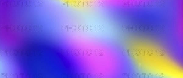 Abstract gradient blur with shades of purple, yellow and blue, creating a smooth and calming atmosphere, AI generated