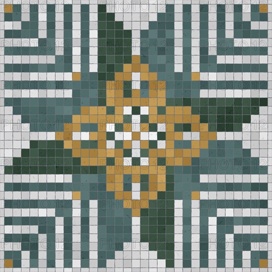 Mosaic tiles background, seamless vector pattern