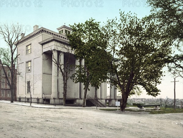 The Jefferson Davis mansion, Richmond, Virginia, United States of America, USA, digitally restored reproduction from a 19th century original, record date not stated, The Jefferson Davis mansion, United States of America, digitally restored reproduction from a 19th century original, record date not stated, North America