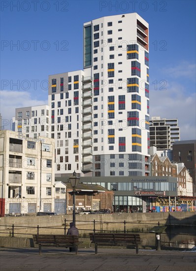Regeneration of former industrial area of the Wet Dock, Ipswich, Suffolk, England, United Kingdom, Europe
