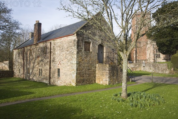 Sixteenth century church house building, Crowcombe, Somerset, England, United Kingdom, Europe