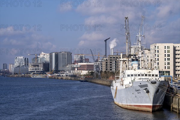 Hafencity Hamburg, new district on the Elbe, on the site of the former free harbour, residential units for 14, 000 people, 3, 000 hotel beds, 45, 000 jobs, Hamburg, Germany, to be built by the 2030s, Europe