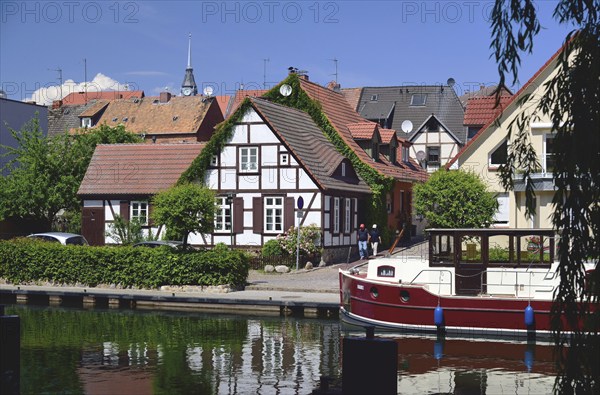 Europe, Germany, Mecklenburg-Western Pomerania, Plau am See, Lake Plau, Elde-Müritz waterway, living by the water, Plau am See, Mecklenburg-Western Pomerania, Germany, Europe