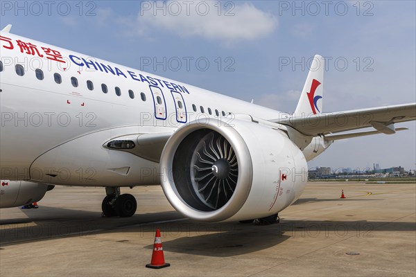 CFM LEAP-1C engine on China Eastern's COMAC C919 aircraft with registration B-919F at Hongqiao Airport (SHA) in Shanghai, China, Asia