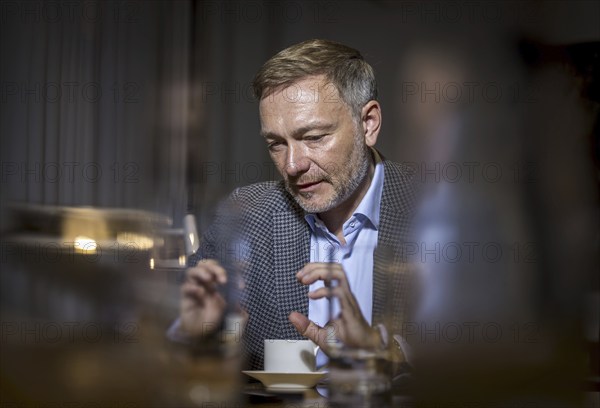 Christian Lindner (FDP), Federal Minister of Finance, recorded during an interview in his office at the Federal Ministry of Finance