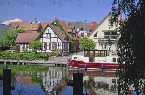 Europe, Germany, Mecklenburg-Western Pomerania, Plau am See, Lake Plau, Elde-Müritz waterway, living by the water, Plau am See, Mecklenburg-Western Pomerania, Germany, Europe