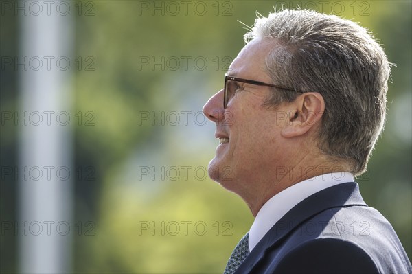 Keri Starmer, Prime Minister of the United Kingdom of Great Britain and Northern Ireland, during a reception at the Federal Chancellery in Berlin, 28 August 2024