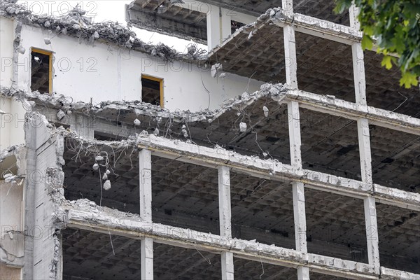 Demolition of office tower at the Urania. The administration building, built in 1967, will be gutted and replaced by a new building, Berlin, 03.07.2024., Berlin, Berlin, Germany, Europe