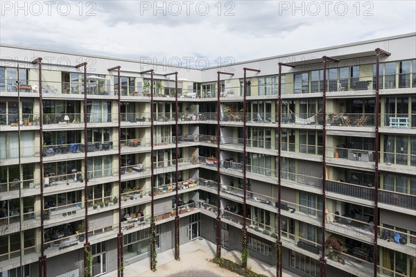 Modern architecture, co-operative, housing co-operative, Westfeld, Basel, Canton of Basel-Stadt, Switzerland, Europe
