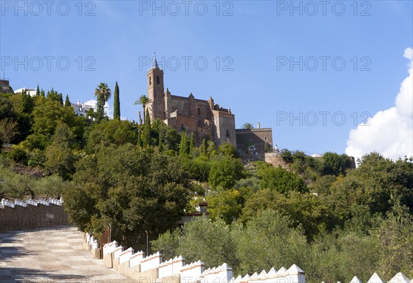 Sixteenth century church of Purisima Concepcion hilltop village of Zufre, Sierra de Aracena, Huelva province, Spain, Europe