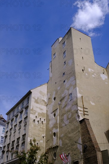 Part of the former city wall, Jerusalem Stiege, Fleischmarkt, 1st district, Vienna, Austria, Europe