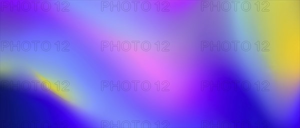 Abstract gradient blur with shades of purple, yellow and blue, creating a smooth and calming atmosphere, AI generated