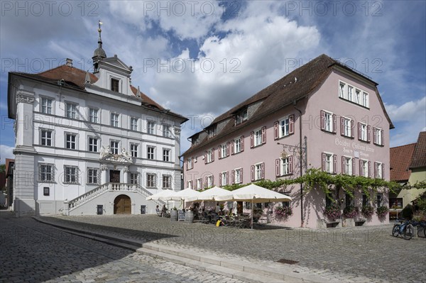 Baroque town hall, inaugurated in 1716, Marktplatz 1, Iphofen, Lower Franconia, Bavaria, Germany, Europe