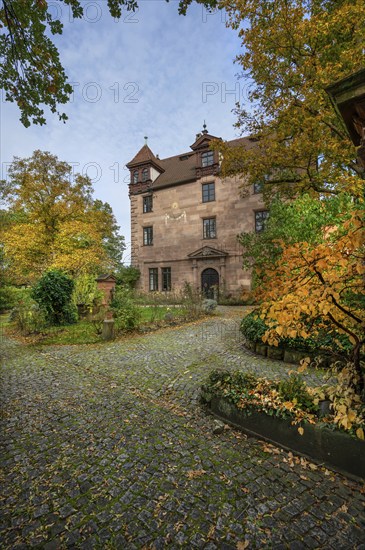 Linkschen Schloss, Cnopfschen Schloss, built around 1517, rebuilt and renovated between 1878 and 1880, Ziegenstraße 5, Nuremberg-Mögeldorf, Middle Franconia, Bavaria, Germany, Europe