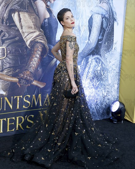 Halsey at the Los Angeles premiere of 'The Huntsman: Winter's War' held at the Regency Village Theatre in Westwood, USA on April 11, 2016