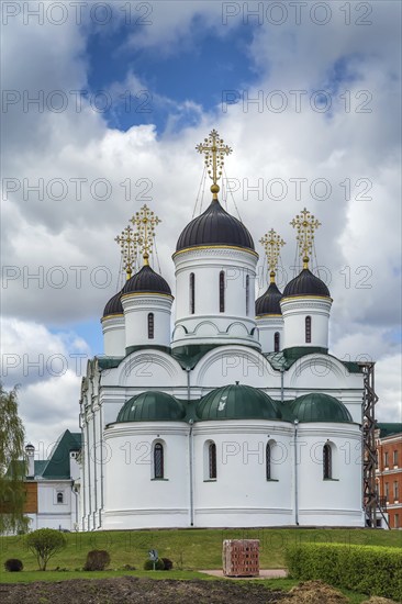 Cathedral of the Transfiguration in Savior Transfiguration Monastery in Murom, Russia. View from apse