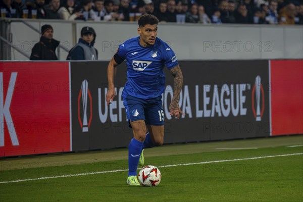 Football UEFA Europa League, 2024/25 season, matchday 4: TSG Hoffenheim v Olympique Lyon. Picture: Valentin Gendrey (15, Hoffenheim)