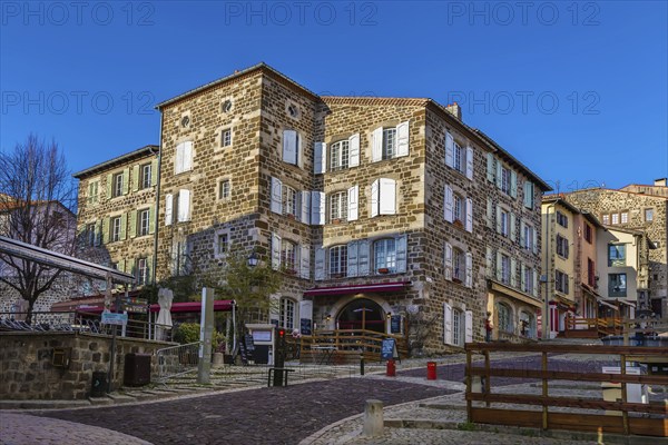 Street in Le Puy en Velay city center, France, Europe