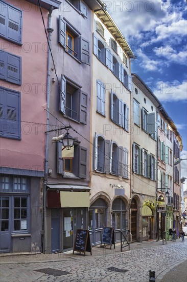 Street in Le Puy en Velay city center, France, Europe