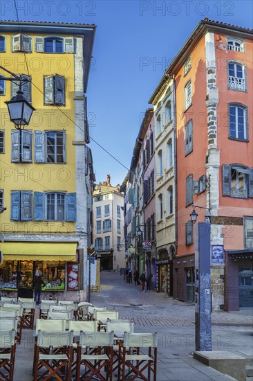 Street in Le Puy en Velay city center, France, Europe