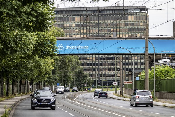 The headquarters of thyssenkrupp Steel Europe AG in Duisburg-Bruckhausen, Kaiser-Wilhelm-Straße, North Rhine-Westphalia, Germany, Europe