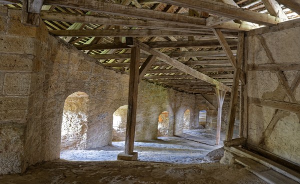 Interior of the Spitalbastei at the Spitaltor in the old town of Rothenburg ob der Tauber. Rothenburg, Bavaria, Germany, Europe