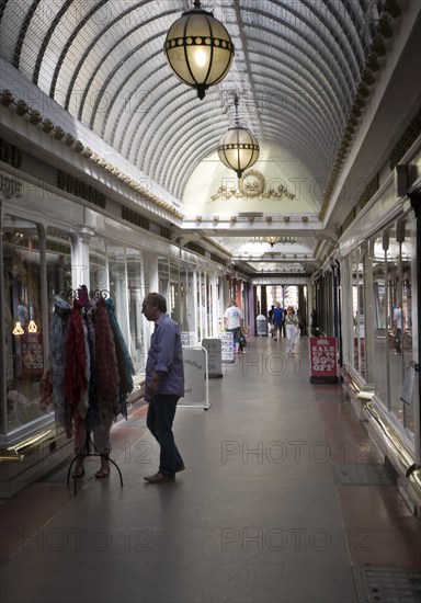 The Corridor covered shopping arcade opened in 1825, Bath, Somerset, England, United Kingdom, Europe