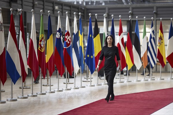 Annalena Bärbock (Alliance 90/The Greens), Federal Foreign Minister, photographed at the Foreign Affairs Council in Brussels, 18 March 2024. Photographed on behalf of the Federal Foreign Office