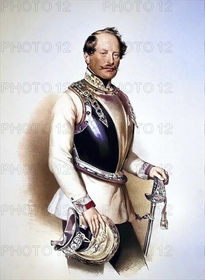 Leopold Karl Zdenko Freiherr Malowetz von Malowitz und Kossor, also Kosorsch, Kosors, Kosorz, (born 8 February 1812 in Prague, died 27 February 1876 ibid.) was a Bohemian-born nobleman, Imperial and Royal Chamberlain and Field Marshal Lieutenant, Historical, digitally restored reproduction from a 19th century original, Record date not stated