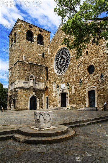 Cathedral of San Giusto with bell tower, Colle di San Giusto, Trieste, harbour town on the Adriatic, Friuli, Italy, Trieste, Friuli, Italy, Europe