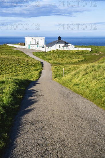 Cliffs over Flamborough Seawatch Observatory, Flamborough, Yorkshire, England, United Kingdom, Europe
