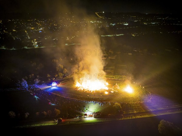 Fiery Finale Grande on the Elbe meadows, Radebeul Autumn and Wine Festival, Radebeul, Saxony, Germany, Europe