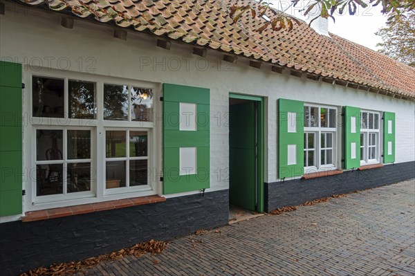 Fisherman's house in the NAVIGO Visserijmuseum, fishery museum at Oostduinkerke, Koksijde, West Flanders, Belgium, Europe