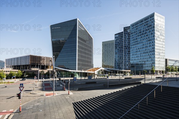 High-rise buildings, Place de l'Europe, Plateau de Kirchberg, Luxembourg, Luxembourg City, Luxembourg, Europe