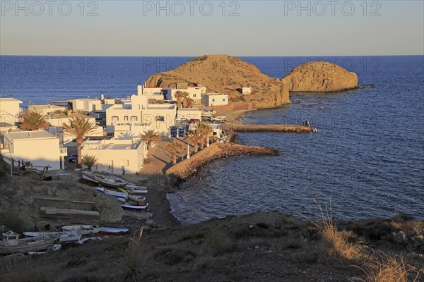 Small fishing village of Isleta del Moro, Cabo de Gata natural park, Almeria, Spain, Europe