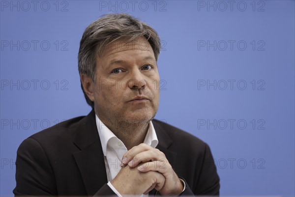 Robert Habeck (Alliance 90/The Greens), Federal Minister for Economic Affairs and Climate Protection and Vice-Chancellor, recorded during the presentation of the Federal Government's 1st Equality Report at the Federal Press Conference in Berlin, 3 July 2024