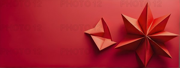 Abstract origami wallpaper illustration, AI generated