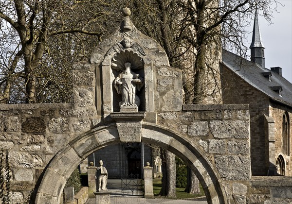 Arch of St Benedict, Collegiate Church of St Peter and St Paul, Obermarsberg, Marsberg, Sauerland, North Rhine-Westphalia, Germany, Europe